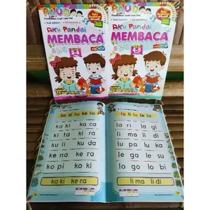 Buku TK PAUD Pandai Membaca Buku 1 dan 2 Full Color Best Seller Original