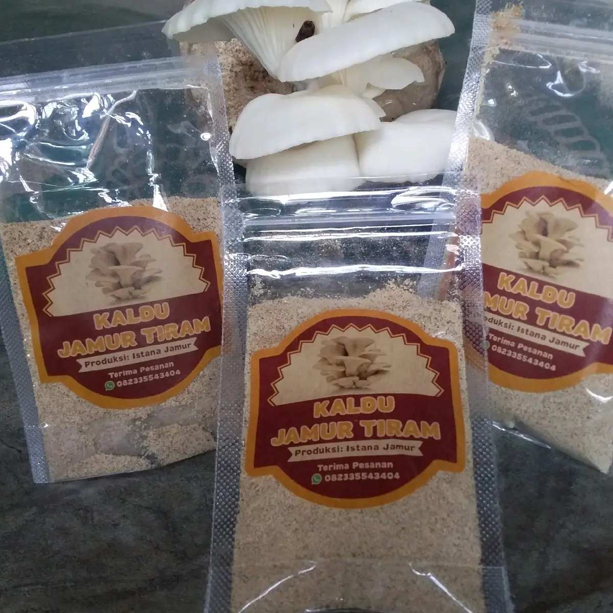 paket hemat 3 pc kaldu jamur tiram yg terbuat dari jamur pilihan Penyedap