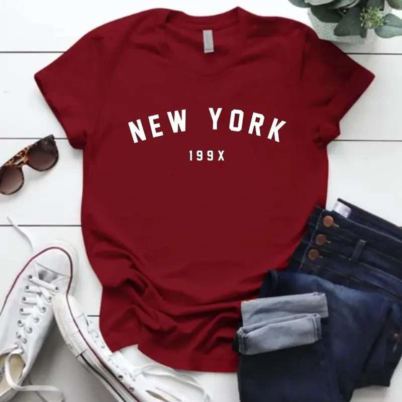 Kaos Wanita New York Ukuran XS-5XL Bahan Katun Combed 30s Premium 6