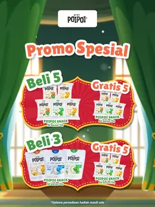 [BUY 5 PS 15g GET 5 PS 15g] [BUY 3 PS 25g GET 5 PS 15g] POIPOI Snack FREE Snack 15g | Random Variant | Snack Sehat Anak | Non MSG | Tinggi Vitamin