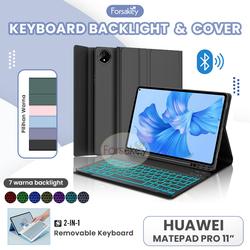 YHFZR Tastiera Custodia per Huawei MatePad 11,5 Pollici, QWERTY Sottile PU Custodia con Supporto Cover Tastiera Rimovibile Wireless Keyboard per Huawei MatePad 11,5 Pollici, Nero