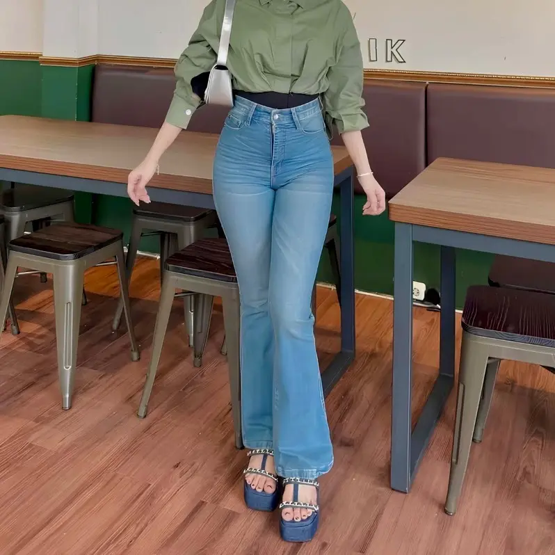 Foto Cutbray Retro premium Celana jeans melar wanita Celana jumbo wanitathumb2