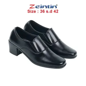 Zeintin - Sepatu Pantofel Wanita Formal Hitam Sepatu Polwan Spatu Kerja Kantor ZO