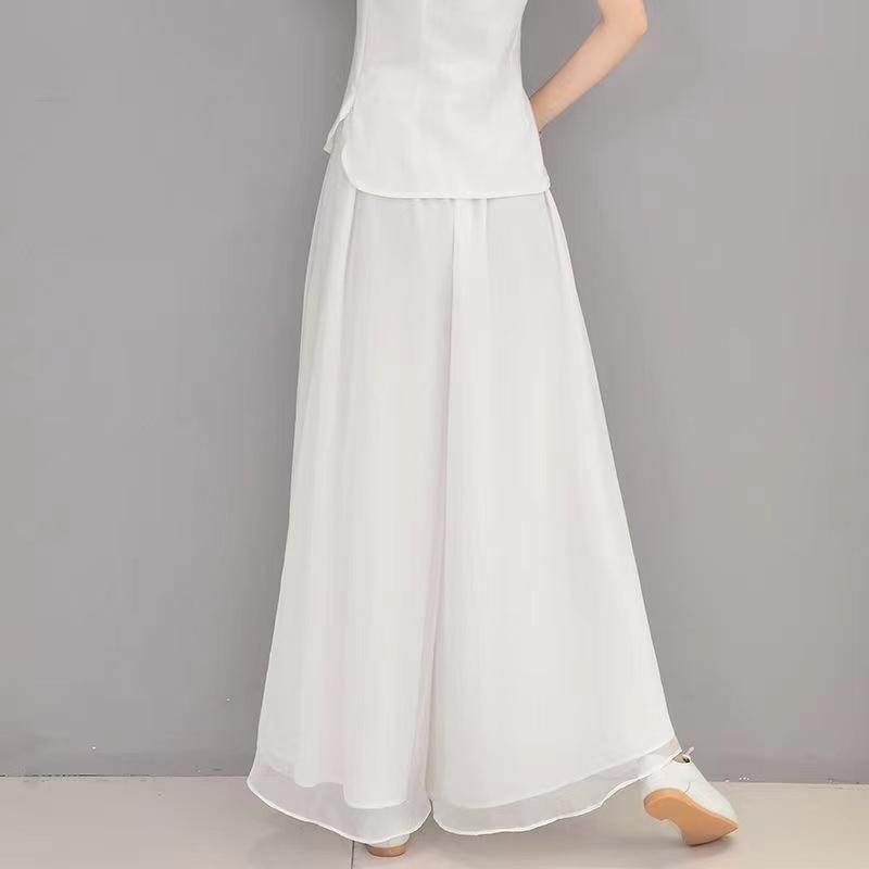 Product Introduction of Quần Ống Rộng Dài Cho Nữ, Quần Voan Muslimah Dáng Rộng, Cạp Cao, Đen Và Trắng 33