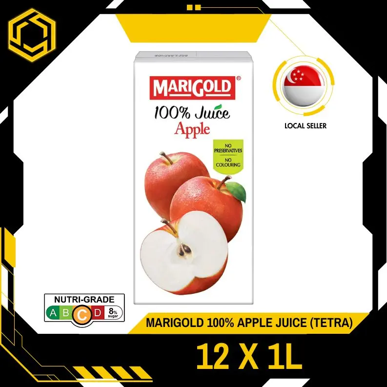 MARIGOLD 100% Apple Juice 1L X 12 (TETRA)
