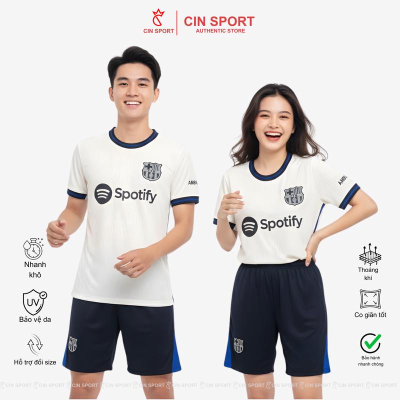  TOP BỘ QUẦN ÁO BÓNG ĐÁ BARCA MÙA MỚI NHẤT CHẤT VẢI MÈ USA CAO CẤP CO GIẢN,THOÁNG KHÍ KHÔNG PHAI KHÔNG BONG TRÓC LOGO THÊU. CIN SPORT Nam Top Trang Phục Quần 