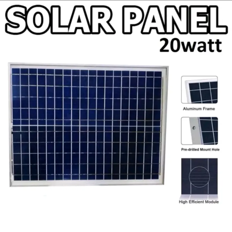 Solar Panel Cell Papan Surya 20wp Poly Crystalline Mitsuyama 4
