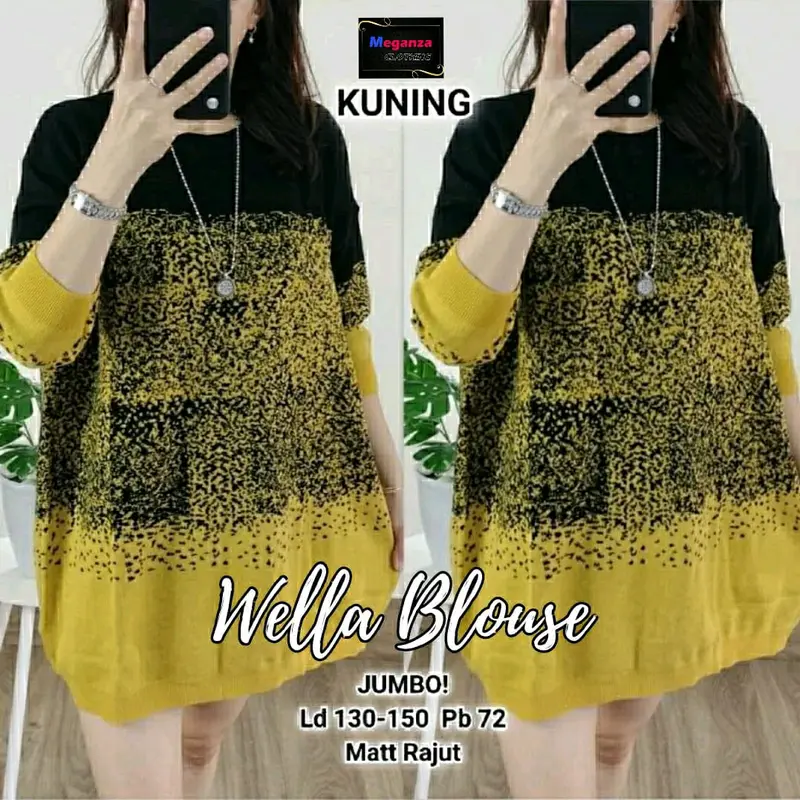Wella blouse rajut import jumbo melar Knitwear 1