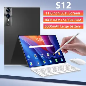 2024 Tablet Baru 11.6inch Galaxy S12 16GB+512GB Tablet Android 12 Layar Full Screen Layar Besar Wifi 5G Dual SIM Tablet Untuk Belajar tab advan Tablet Gaming Produk 11.6inci Kartu Layar Game kantor pembelajaran layar penuh HD