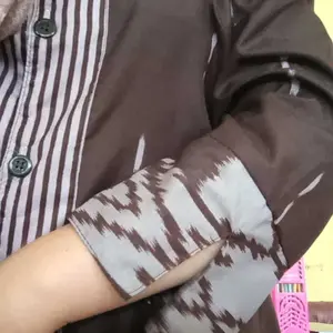 Atasan Baju Batik Wanita Davina Tunik Kancing Depan Busui Friendly Lengan Panjang Seragam Batik Kerja Tunik
