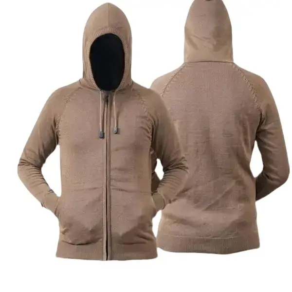 Forzie Sweater Rajut Pria Keren Hoodie Rajut Resleting Premium Terbaru Kupluk Dewasa Panjang Lengan Hitam Knit Atasan Knitwear  Kerah Baju Katun Tebal