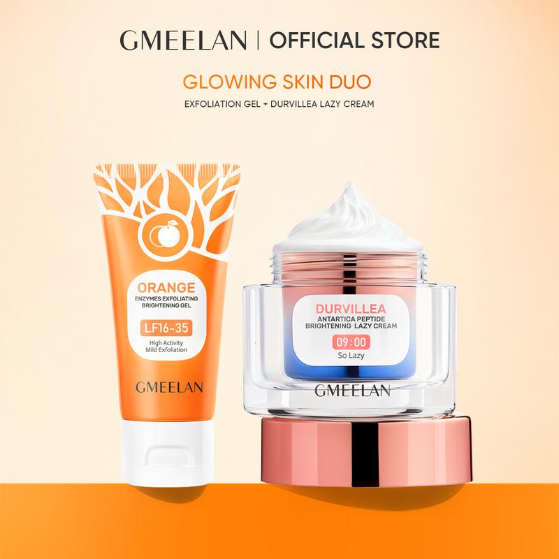  GMEELAN COMBO 1+1  Gel Tẩy Tế Bào Chết&Kem lười sữa tuyết Gmeelan Polar Snow Algae Peptide 30g Skincare ORANGE EXFOLIATING Gel Tẩy Tế Bào Chết 