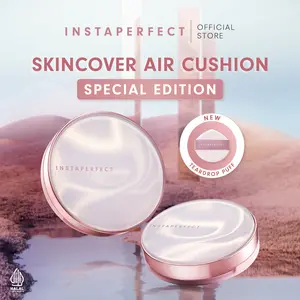 SPECIAL EDITION Instaperfect Skincover Air Cushion SPF 50++++ 11g - Make Up Cushion Foundation Blurring Semi Matte Finish (Real Skin Buildable Coverage, Transferproof, Non Comedogenic)- Bedak Foundation Tahan Lama