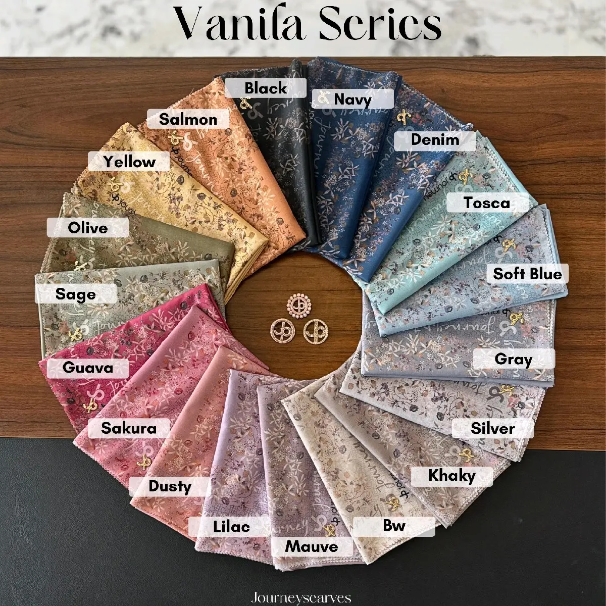 HIJAB SEGIEMPAT JOURNEYSCARVERS SERIES VANILA/HIJAB VOAL/JP VANILA