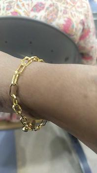 Product Review of Emas Jaguar (5.44 g) GJ Gelang Tangan Bracelet Paperclip Plain 0.5 24K Gold Plated Jewellery (22460501) from a**a a**️ 2
