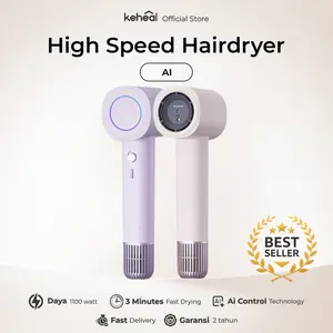 Keheal AI Hair Dryer High Speed 200 Juta Negative Ions Smart Heat Control Compact 1100W Pengering Rambut Pengatur Suhu Pintar Hair Care Hairdryer Heat Control