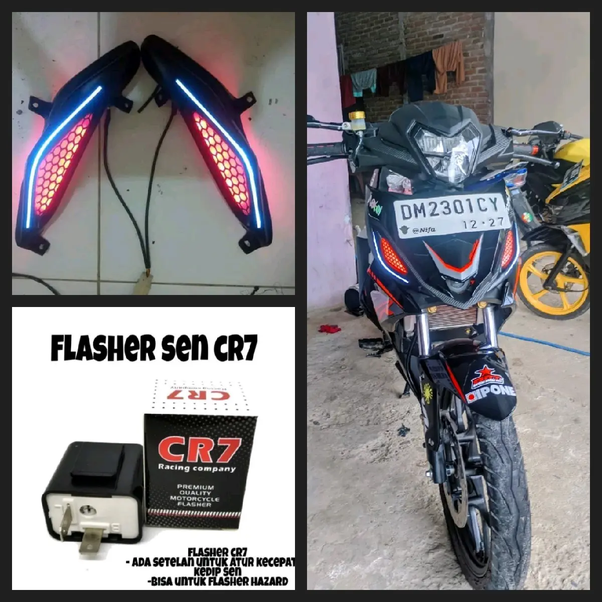 (Gratis Ongkir) Lampu Mata Gaban Honda Supra GTR 150 (Bonus Flahser)