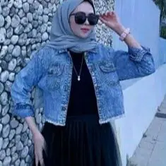 JAKET CROP RAWIS CEWEK BLEZER JEANS CEWEK