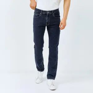 M231 Celana Panjang Jeans Denim Stretch Pria Dark Blue C1170