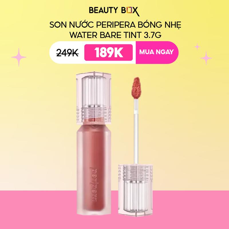   LIVE  Son Nước Bóng Nhẹ Peripera Water Bare Tint 3.7g 