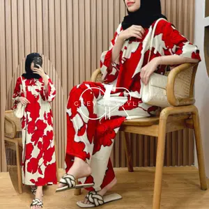 Qaira Dress Rayon Premium Lengan Terompet Busui LD Standard - Jumbo