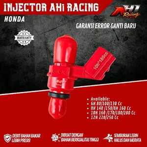 INJECTOR INJEKTOR AH1 RACING 8 10 12 HOLE HONDA BEAT VARIO 110 125 150 160 GENIO PCX ADV SONIC CB150 CBR R SUPRA 125 Fi REVO Fi VERZA NEW MEGAPRO Fi SPACY Fi CB 150 R DLL 140 150 160 170 180 200 240 CC