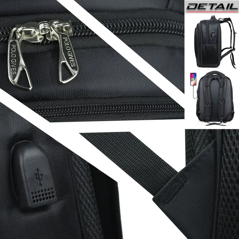 POLO GIVES Tas Ransel POLO Original Import 18 Inch + Free Raincover + Free USB Ransel Sekolah IMPORT 3
