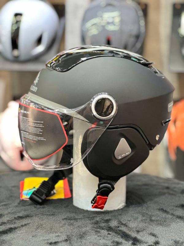 Nón Bảo Hiểm 2 Kính Falcon F14 Bee Màu Đen Nhám Tích Hợp Công Nghệ Bảo Vệ Đa Chiều Mips - Tặng Kèm ốp Tai