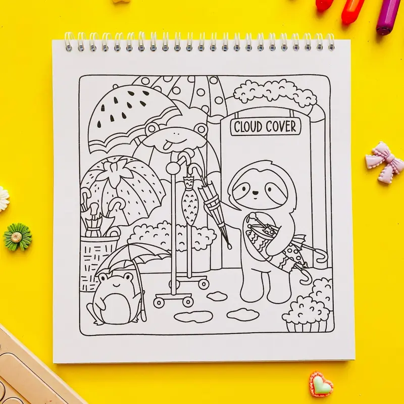 Cute Shop Super Cute Coloring Book - Buku Mewarnai Yang Cocok Untuk Mengisi Waktu luang 3