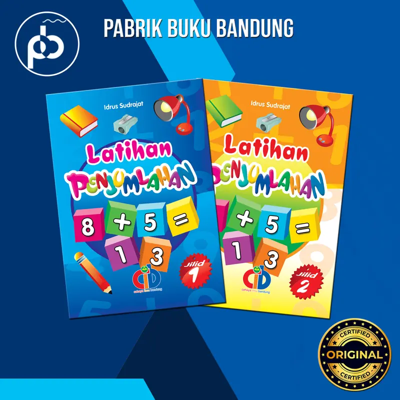 Latihan Penjumlahan 1 2 | Belajar Berhitung Penambahan | 32 Hal 14.5x20.5 Cm | Cahaya Ilmu Bandung