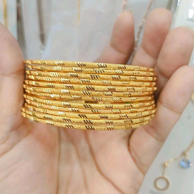gelang kroncong set 12 motip bambu 6 motip cantik maret edisi eid mubarok mewah Emas Gold 5
