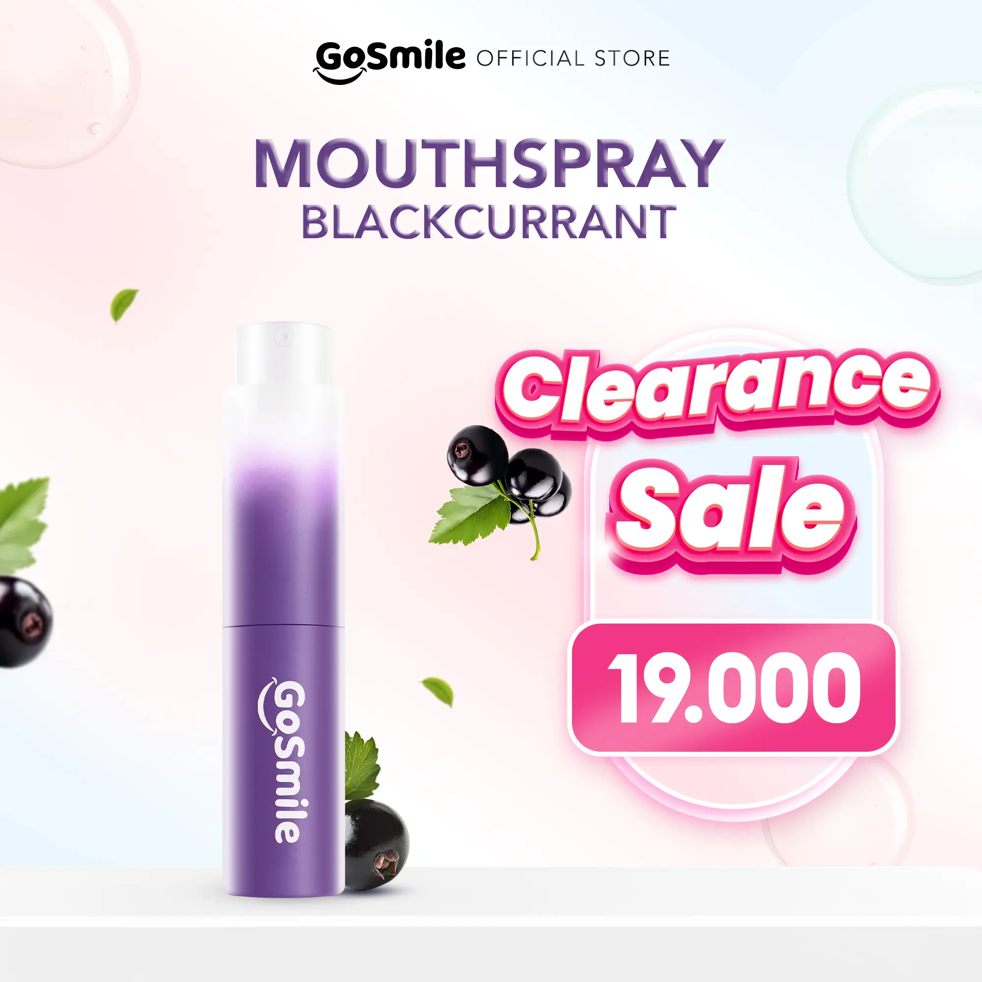 Go Smile Bad Breath Go Away Mouthspray Blackcurrent & Citrus ( Man's Version )- Mouth Spray Mulut Fresh untuk Menghilangkan Bau Mulut [BPOM}