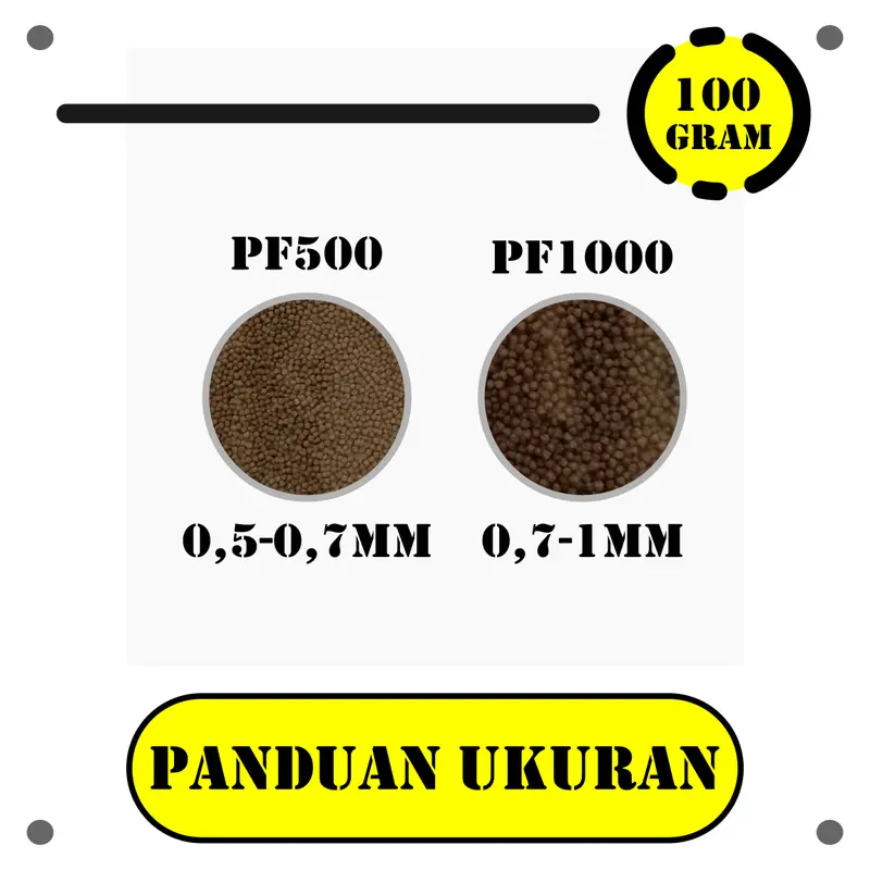Pelet PF500 PF1000 - 100gr Pakan Ikan Hias Kecil Mengapung Micro Pelet 1
