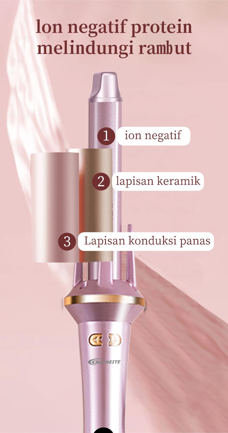 MAIMEITE Catokan Curly Otomatis 25mm Catokan Keriting Rambut Otomatis Ceramics Curly