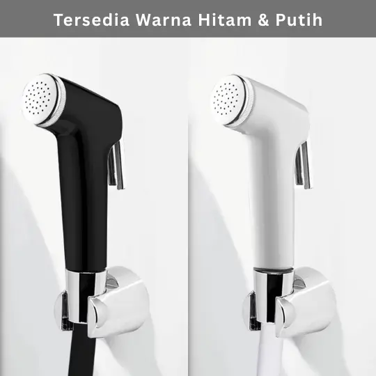 PPLUS Flusso Jet Shower Toilet / Jet Washer Bidet Cebok Kloset Closet WC / Spray Bidet Cebok Kloset Closet WC Murah 1,2 Meter Putih & Hitam 5