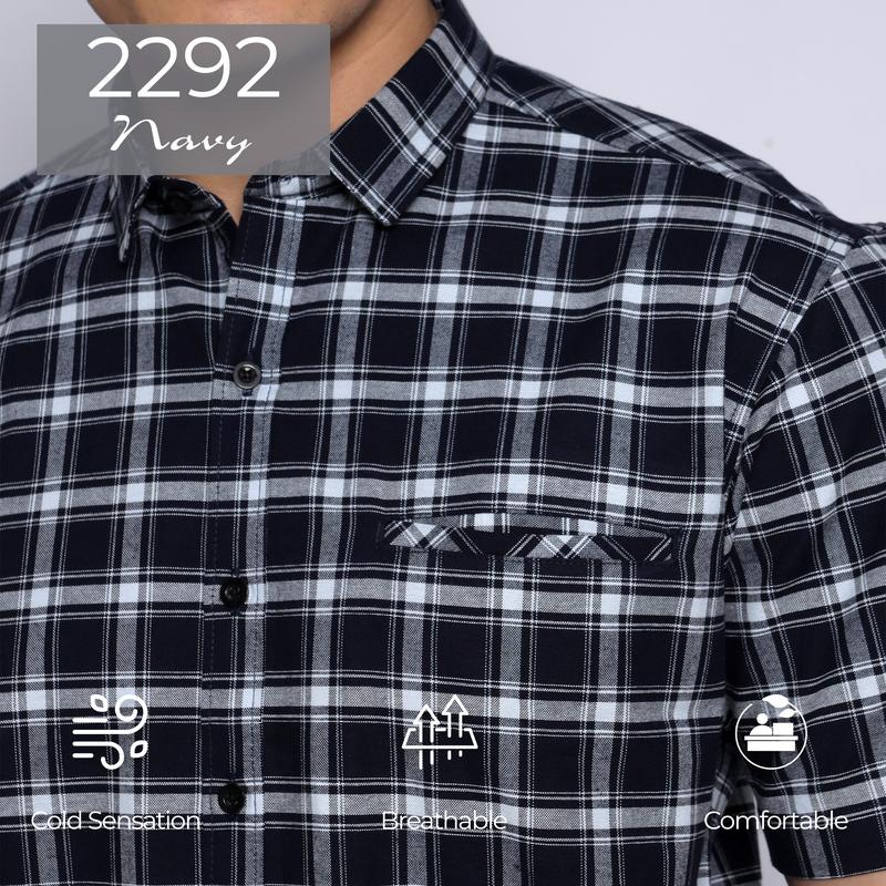 Simple Perfect Baju Kemeja Chicago Pria Lengan Pendek Exclusive Premium Motif Kotak Katun Casual 3