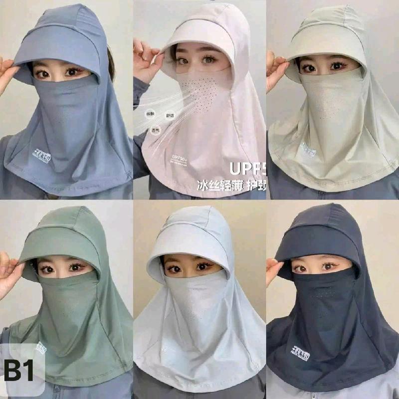 mũ chống nắng kèm khẩu trang thun lạnh mát cho mùa hè 0