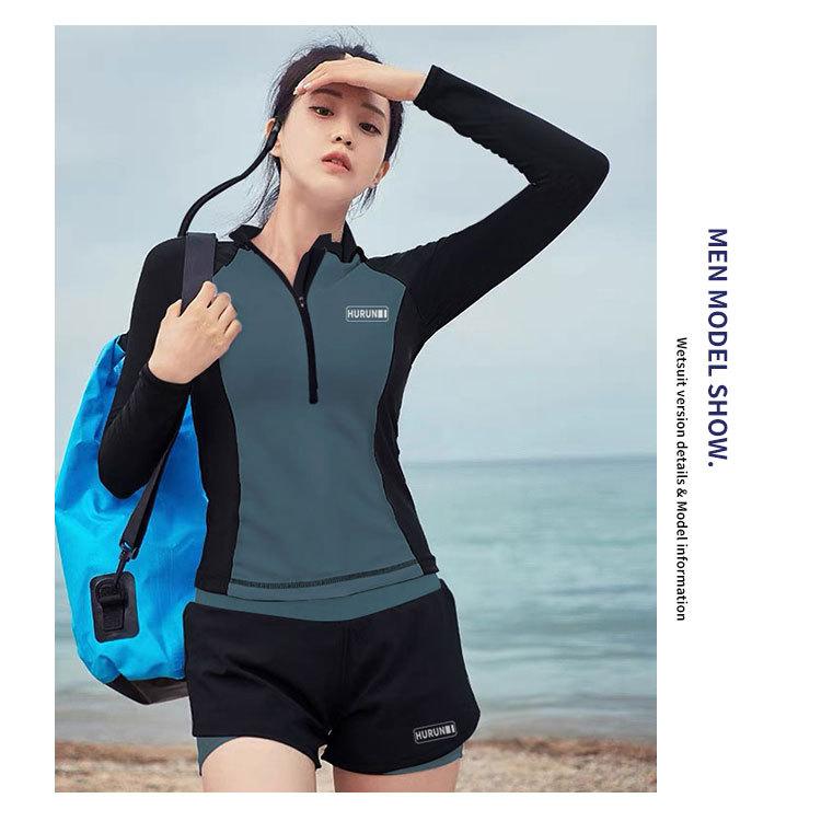 Product Introduction of Sun Protection Quick-Drying Diving Suit Men's Split Long-Sleeved Long Trousers Snorkeling Dive Skin Couple Warm Swimsuit Women's Surfing Suit 67