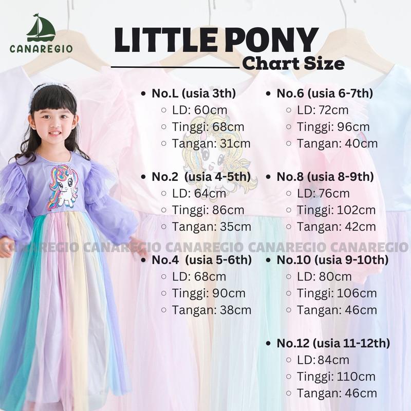 MY LITTLE PONY / BAJU ANAK PEREMPUAN UNICORN /DRESS MY LITTLE PONY /BAJU ANAK UNICORN /BAJU LITTLE PONY / BAJU MUSLIM KUDA PONI /GAUN PESTA KUDA PONY / GAUN ANAK PEREMPUAN Fashion 8