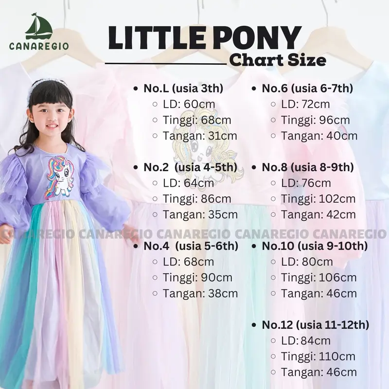 MY LITTLE PONY / BAJU ANAK PEREMPUAN UNICORN /DRESS MY LITTLE PONY /BAJU ANAK UNICORN /BAJU LITTLE PONY / BAJU MUSLIM KUDA PONI /GAUN PESTA KUDA PONY / GAUN ANAK PEREMPUAN Fashion 7