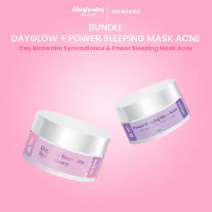 [opy] Bundle Day Bicowhite & Power Sleeping Mask Acne (Dayglow Bicowhite Symradiance & Power Sleeping Mask Acne Very Berry Acne + Azelamide MEA)