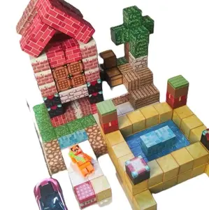 Mainan Magnet Balok Kubus Bangunan 4D Edukasi Anak Magnetic Block Minecraft Random