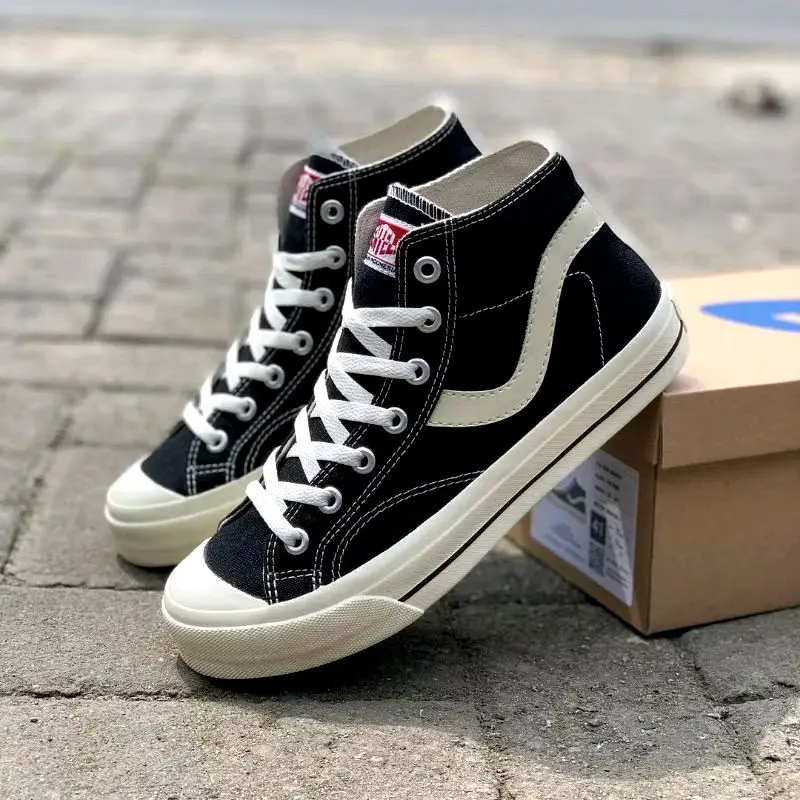 New!! Ventela High Publik Black Natural Sepatu Ventela Hitam Putih Pria Wanita Casual Sneakers Shoes 2
