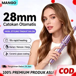 MANGOMAN Catokan Curly Otomatis Catokan Keriting Rambut Alat Pengeriting Rambut Keramik 28mm/32mm Libra Curly Styler 2in1 Cepat Panas Mudah Pakai