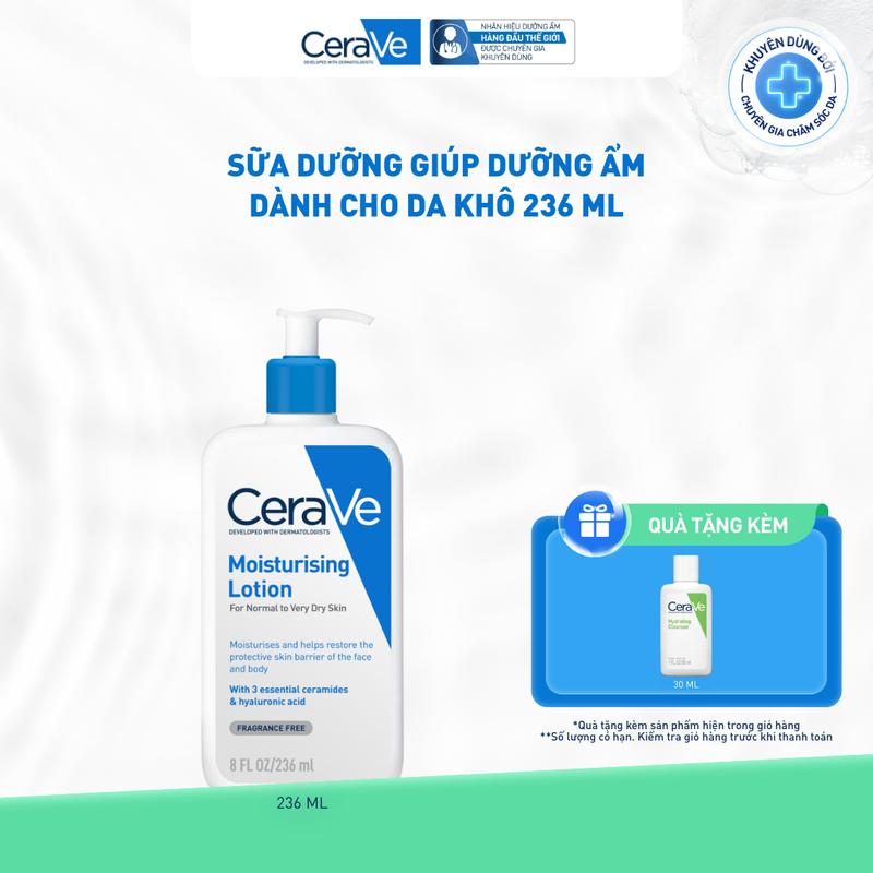 Sữa dưỡng giúp dưỡng ẩm dành cho da khô Cerave Daily Moisturizing Lotion 236ML;…