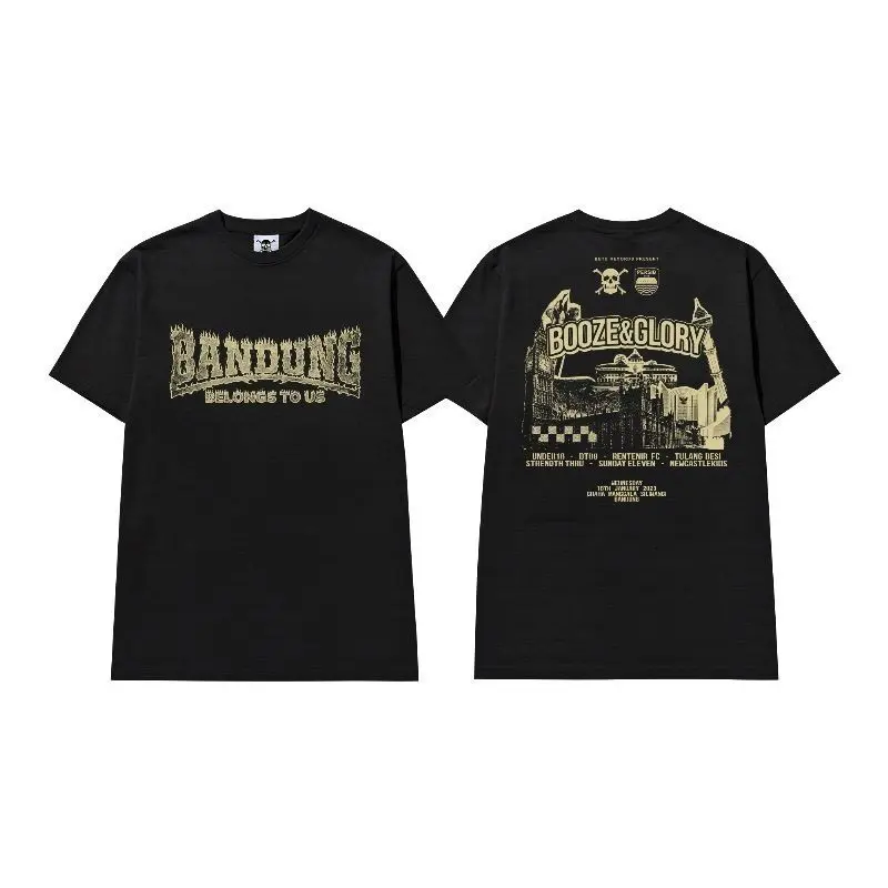 【COD】 BBTU - T-SHIRT - BOOZE&GLORY BLACK