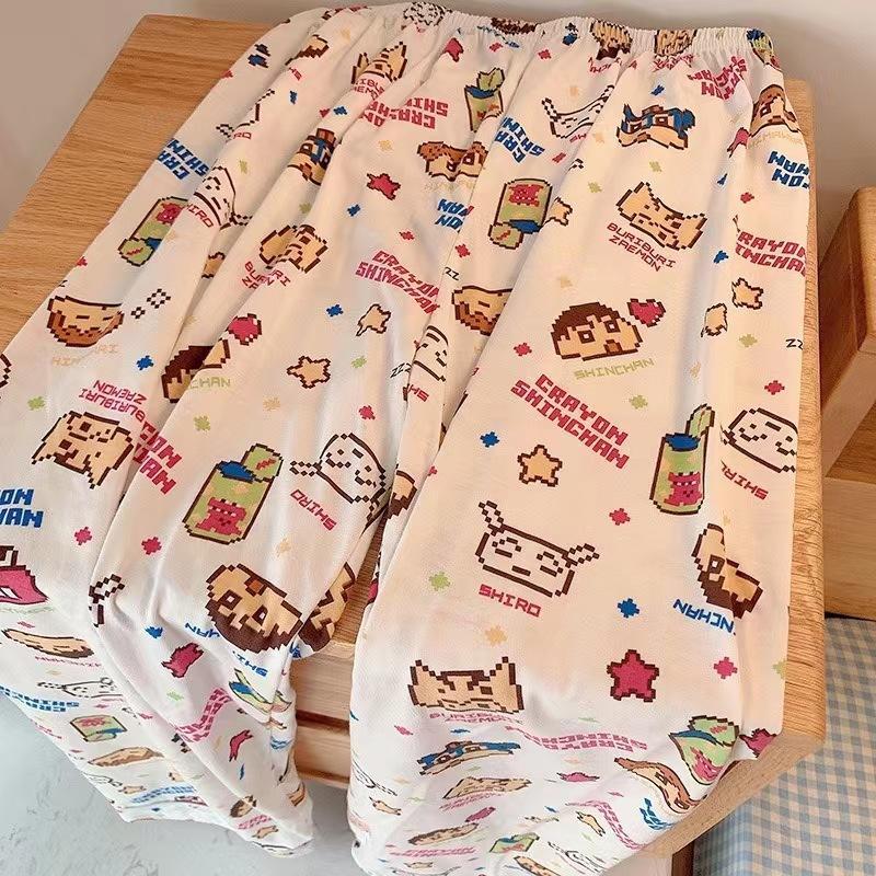 Quần Thường Ngày Cho Nữ, Mỏng Và Rộng Vừa Vặn, Mặc Nhà, In Họa Tiết, Thích Hợp Cho Mùa Hè Áo Women 5