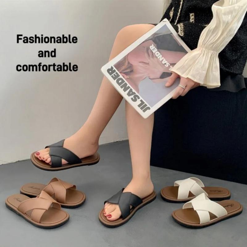 Dép Xỏ Ngón, Thời Trang Hàn Quốc, Dép Đế Bằng, Dép Lê Nữ, Giày Nữ, Kích Thước Lớn, Thiết Kế