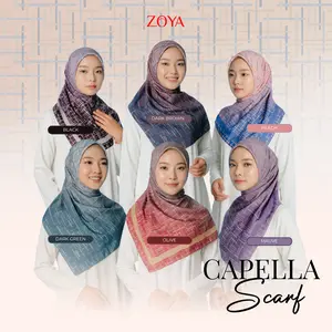 Zoya - CAPELLA Scarf - Kerudung Hijab Segiempat Motif With Pouch Ziplock