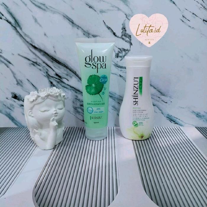 Gambar SHINZUI paket body lotion+Glow Spa exfoliating Gel - ichigo + kirei, paket kecil dari Lolita.id Kab. Bogor Tokopedia